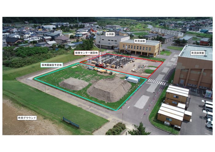 2024/8/26現在　基礎コン配筋・型枠設置