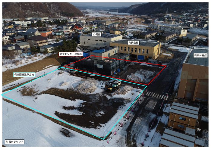 2025/1/20現在　屋上部防水施工中